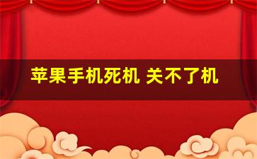 苹果手机死机 关不了机